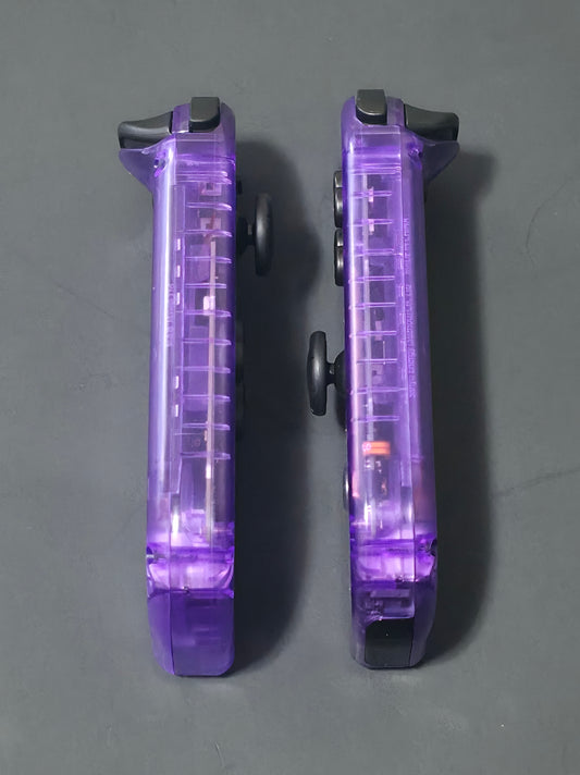 CLEAR Purple Custom Nintendo Switch Joy-Cons OEM - HALL EFFECT Sticks - NEW!