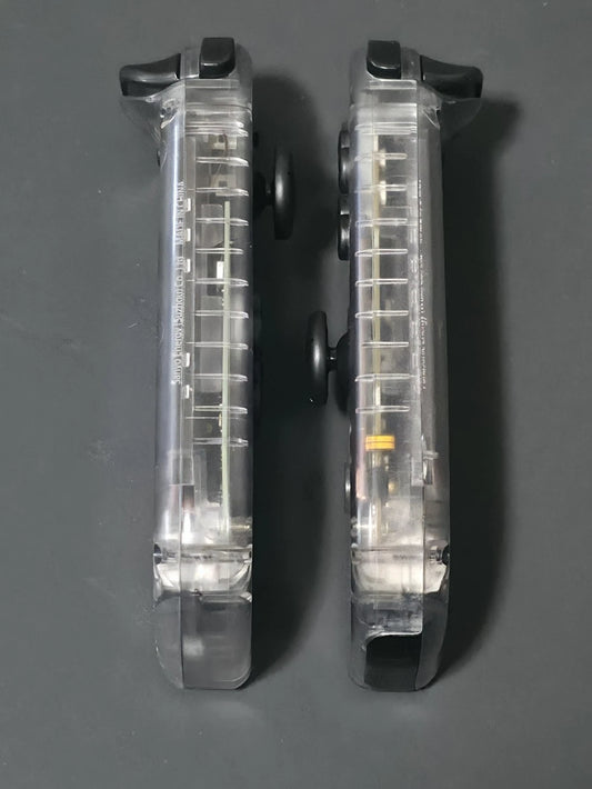 CLEAR Gray Custom Nintendo Switch Joy-Cons OEM - HALL EFFECT Sticks - NO DRIFT