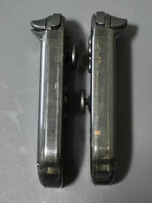 CLEAR Black Custom Nintendo Switch Joy-Cons OEM - HALL EFFECT Sticks - NO DRIFT